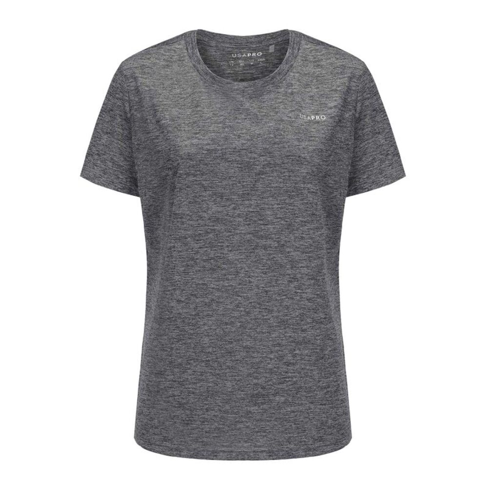 USA Pro Womens/Ladies Tech C Polyester T-Shirt / Charcoal